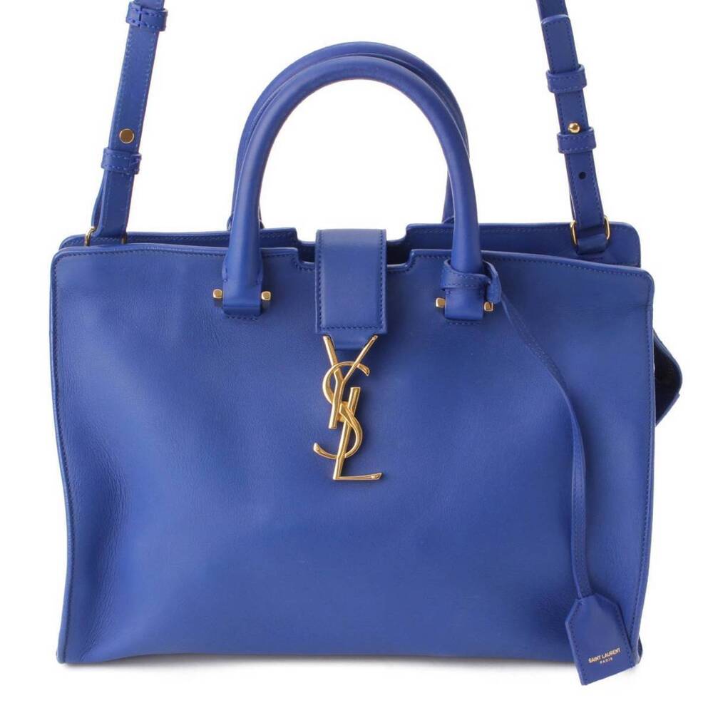 Saint Laurent YSL Baby Cabas Handbag Blue